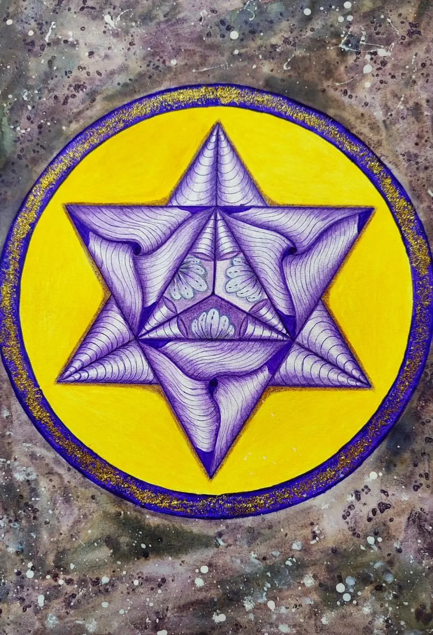 Mandala Merkaba - Geometría sagrada de ascensión y protección espiritual